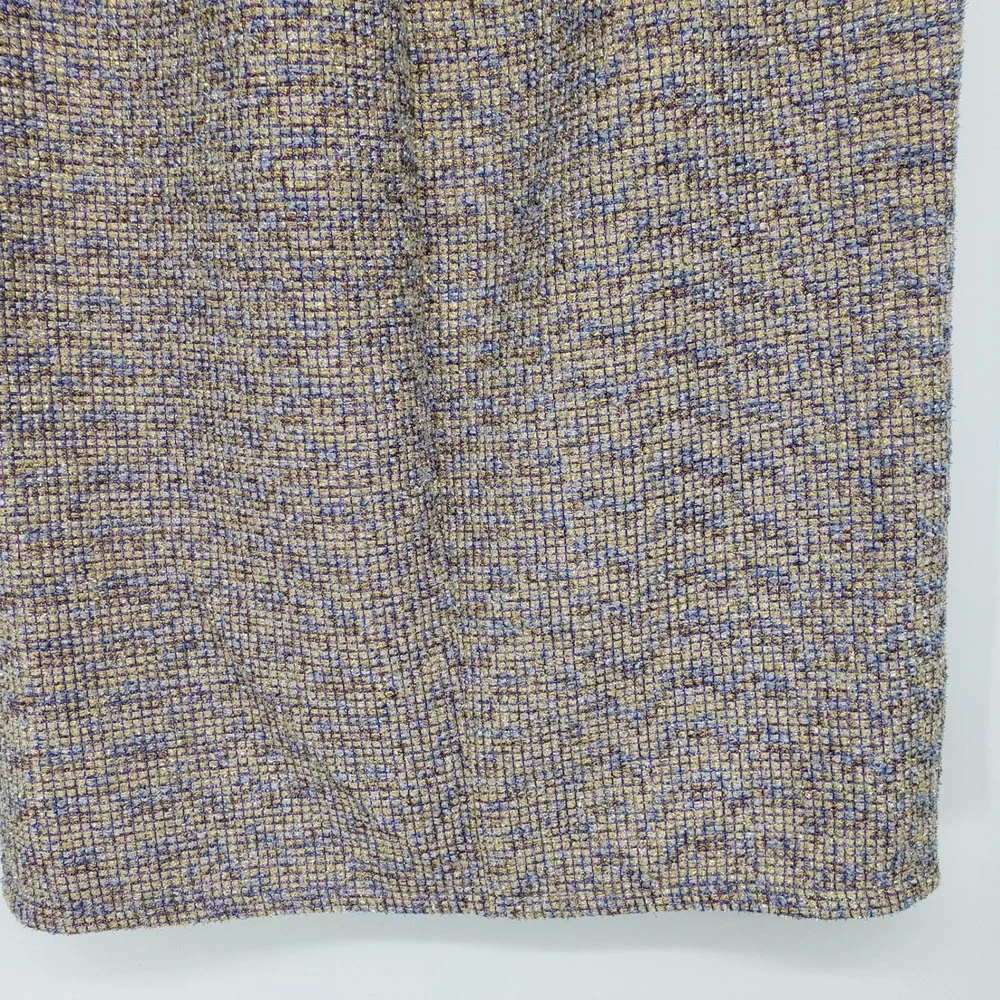 J Crew Metallic Tweed Asymmetric Zip Pencil Skirt Womens 8 Purple Gold NWT E1246